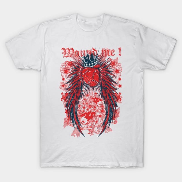 Heart with Crown T-Shirt by MuftiArt